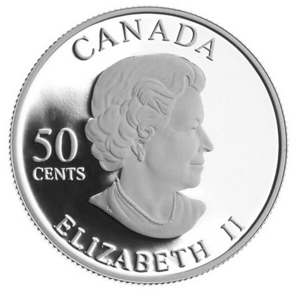 2006 50-cent Canadian Floral - Golden Daisy Sterling Silver