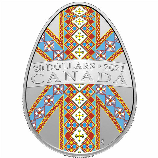 2021 Canada $20 Pysanka Fine Silver Coin (No Tax)