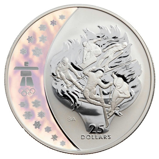 2009 Canada $25 Olympic Spirit Sterling Silver Hologram