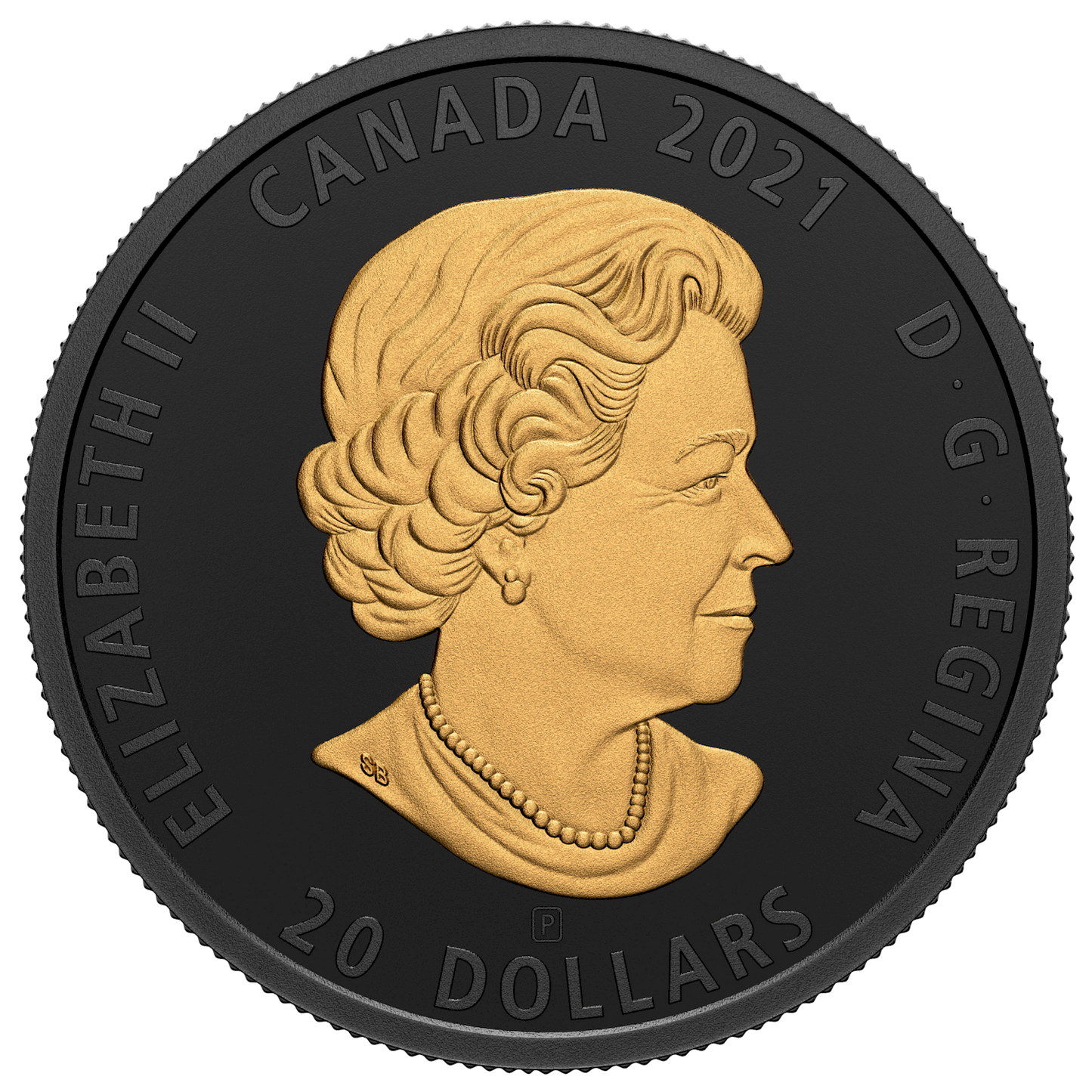 2021 Canada $20 Black and Gold: The Grey Wolf Fine Silver (No Tax)