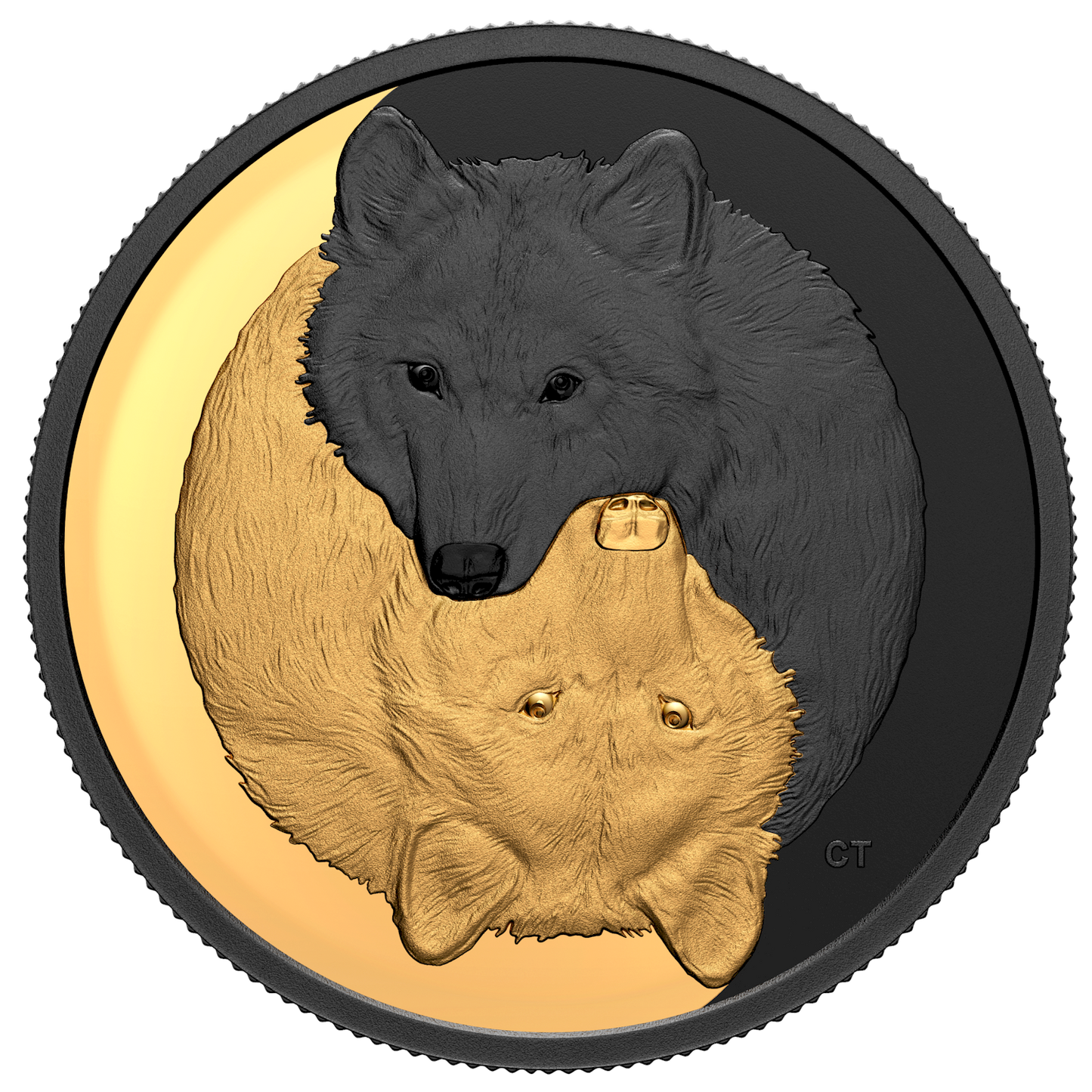 2021 Canada $20 Black and Gold: The Grey Wolf Fine Silver (No Tax)
