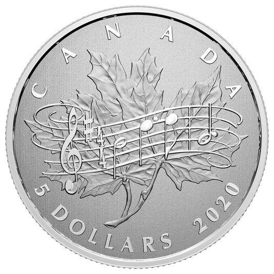2020 Canada $5 Moments to Hold - 40th Ann. of the National Anthem Act Silver (No Tax)
