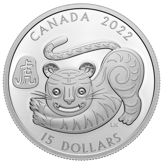 2022 Canada $15 Lunar Year of the Tiger Fine Silver (No Tax)