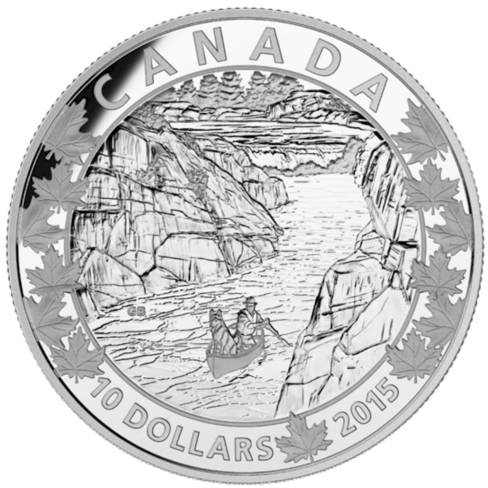 2015 $10 Canoe Across Canada 6-coin Set & Canoe Shaped Box (No Tax)