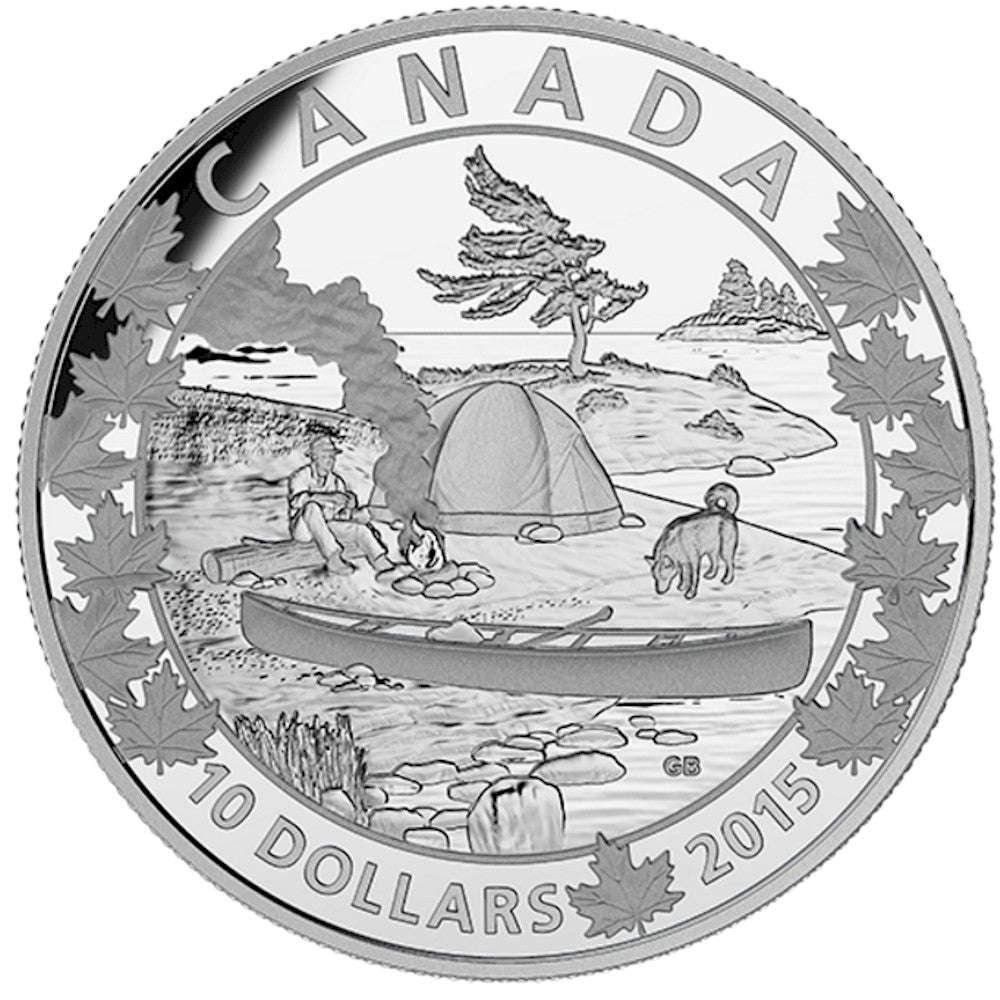 2015 $10 Canoe Across Canada 6-coin Set & Canoe Shaped Box (No Tax)