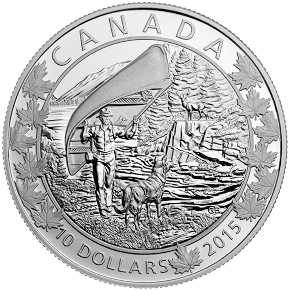 2015 $10 Canoe Across Canada 6-coin Set & Canoe Shaped Box (No Tax)