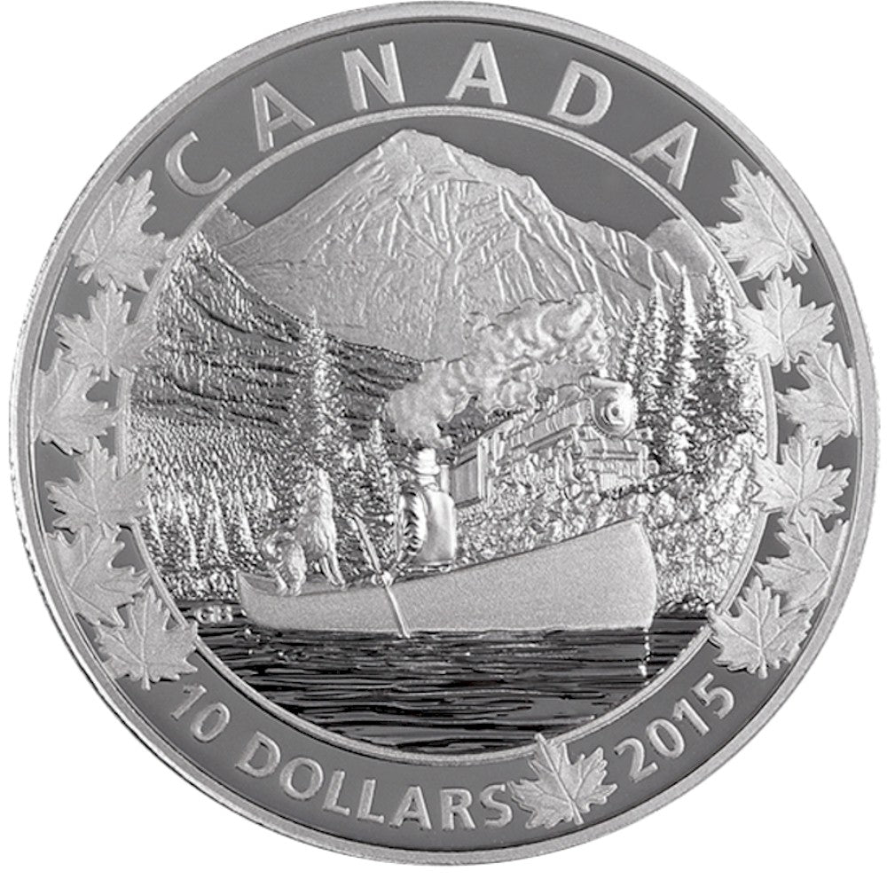 2015 $10 Canoe Across Canada 6-coin Set & Canoe Shaped Box (No Tax)