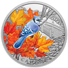 RDC 2021 Canada $20 Colourful Birds - Blue Jay Fine Silver (No Tax) staining on COA