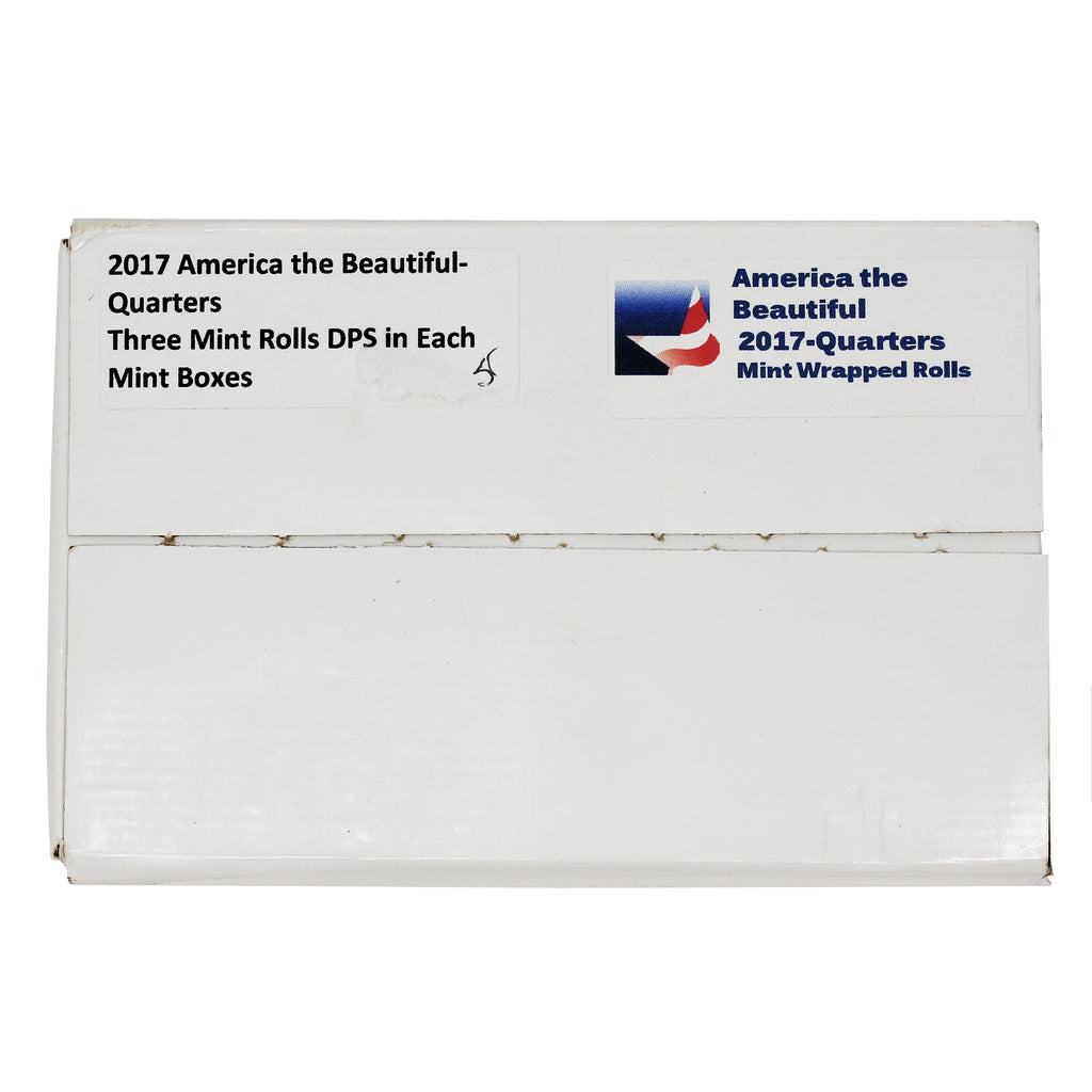 Set of 3x 2017 PDS USA George Rogers Clark Quarter Rolls, Unopened