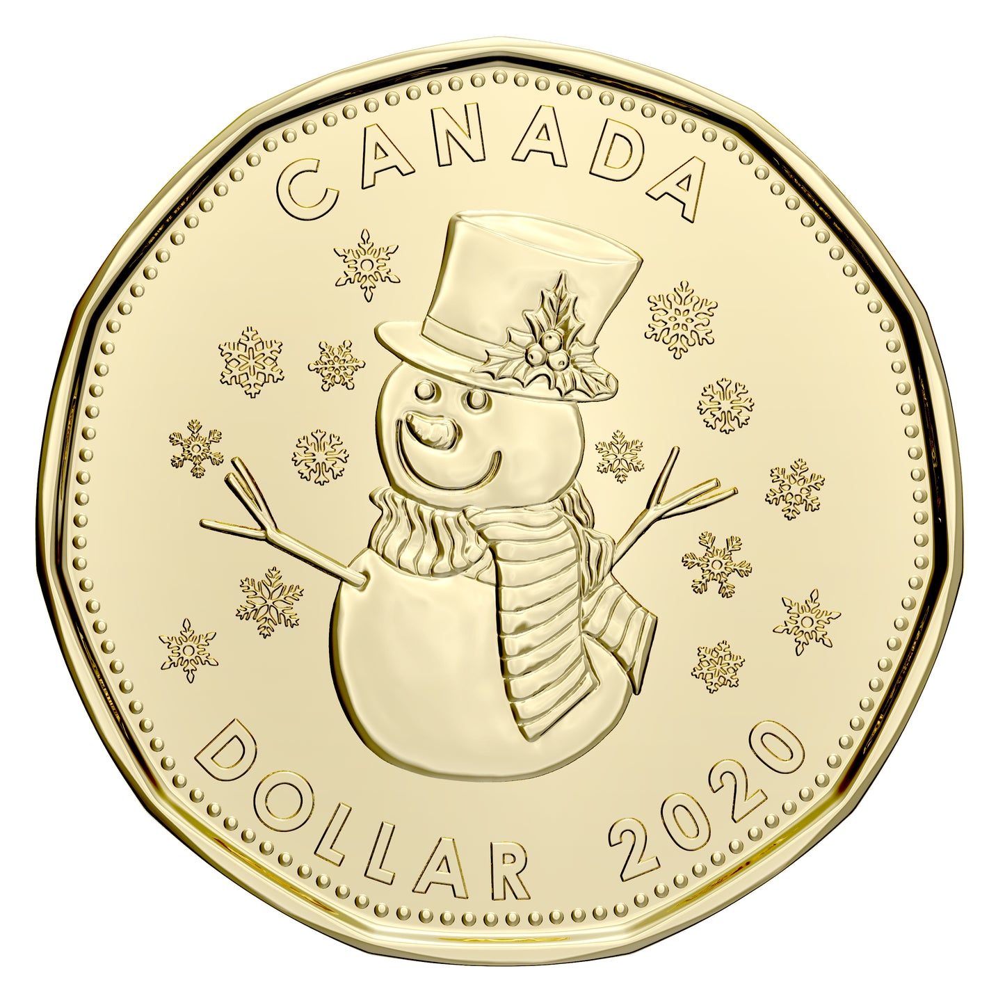 2020 Christmas Canada Dollar Brilliant Uncirculated (MS63)