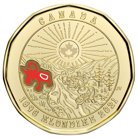 2021 Canada $1 Coloured Klondike 125th Anniversary Brilliant Uncirculated (MS-63)