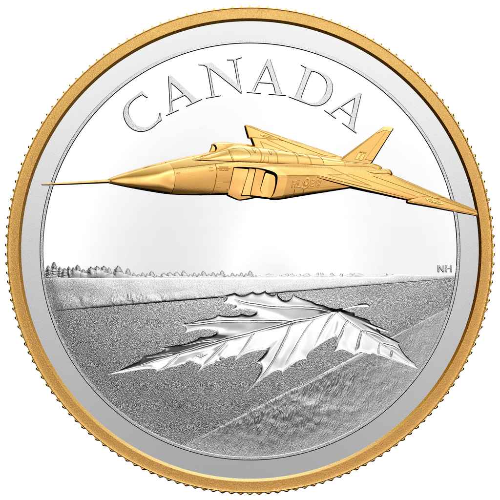 RDC 2021 Canada $50 The Avro Arrow Fine Silver Coin (No Tax) scratched capsule