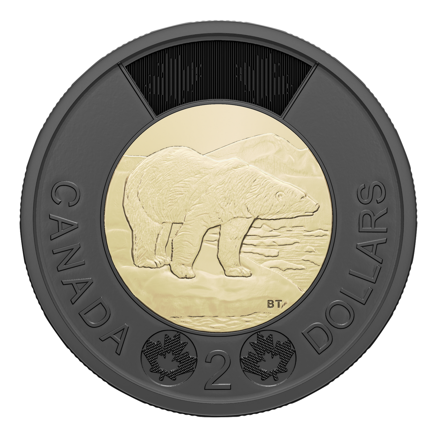 2022 Canada $2 Honouring Queen Elizabeth Special Wrap Roll of 25pcs (Black Ring)