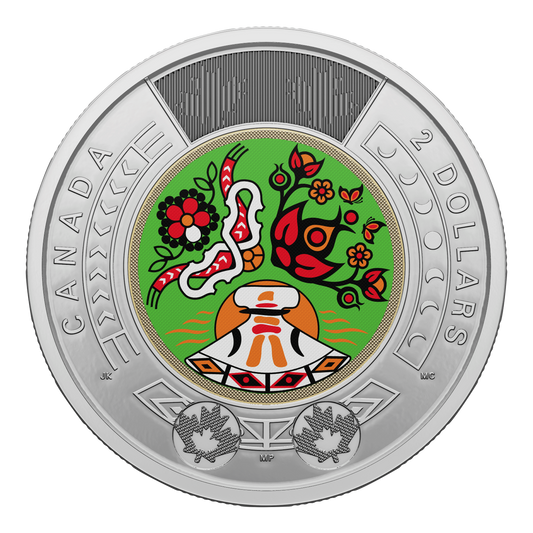 2023 Canada Two Dollar Coloured Indigenous Peoples Brilliant Uncirculated (MS-63)