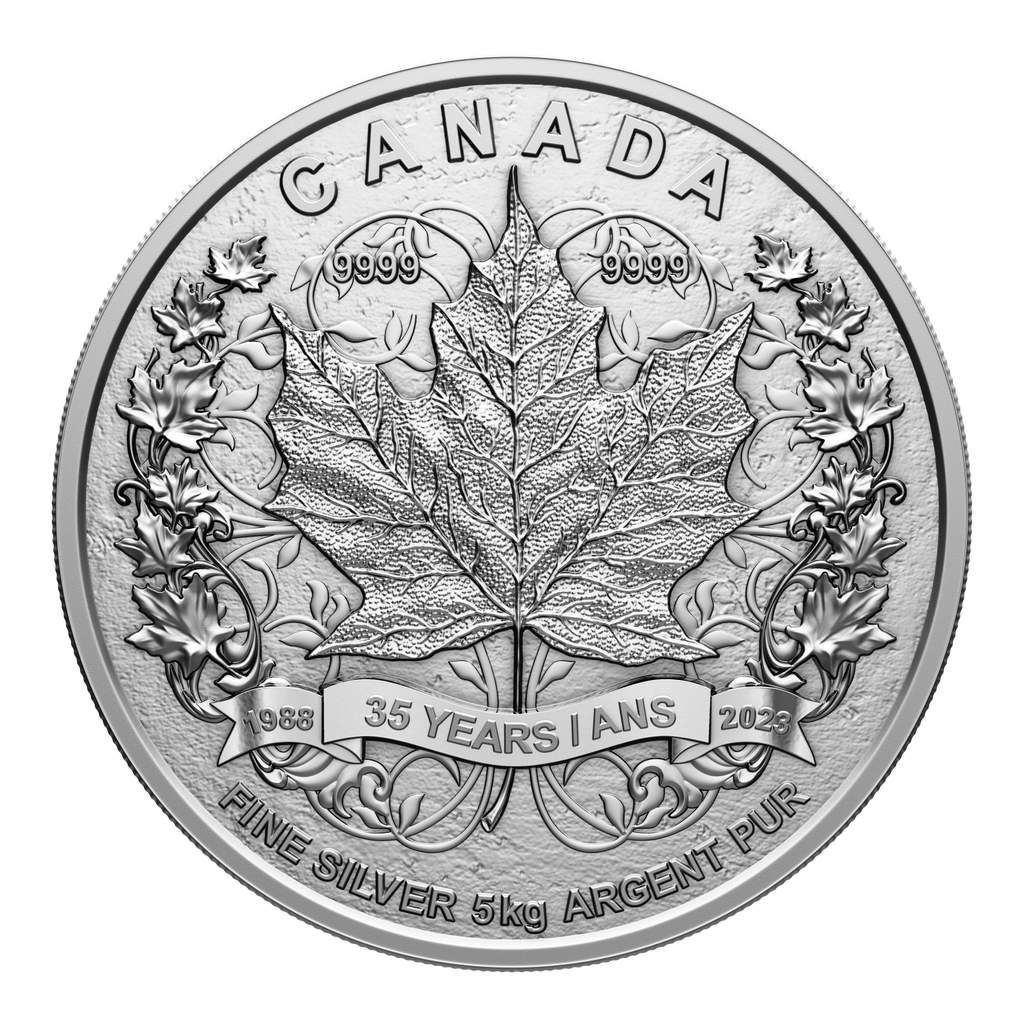 2023 Canada $500 35th Anniversary of the SML 5 kg Fine Silver (No Tax)