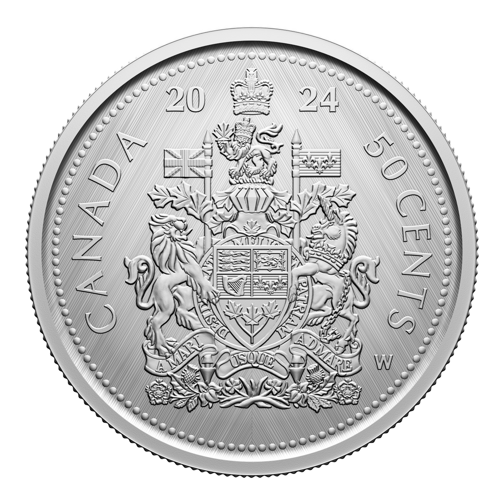 2024 Canada 50-cent Tribute: W Mint Mark - Coat of Arms Fine Silver (No Tax)