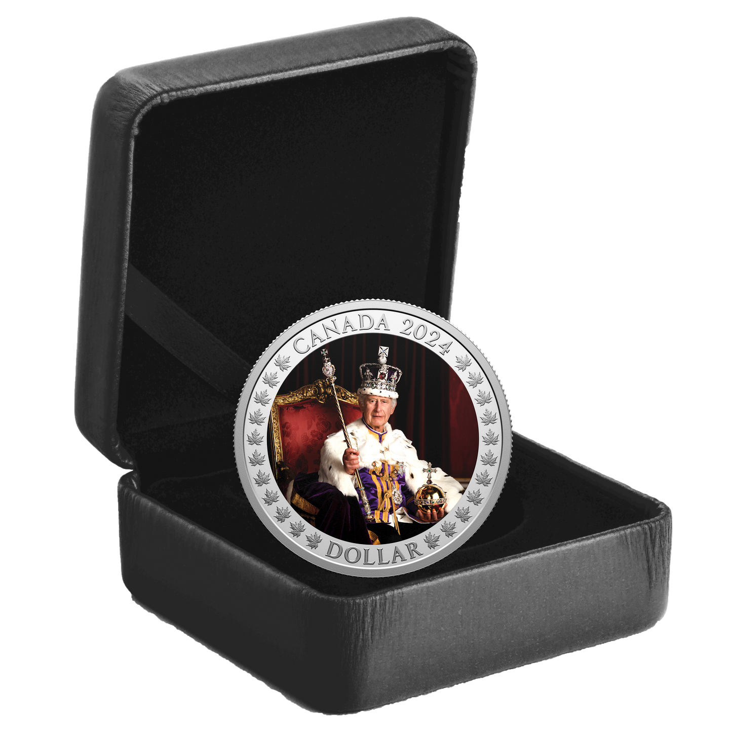 2024 Canada $1 Anniversary of King Charles III's Coronation Sp. Ed. Proof Silver (No Tax)