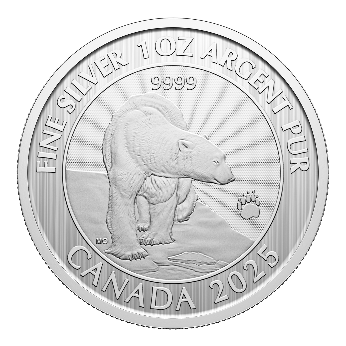 2025 Canada $5 First Strikes: The Majestic Polar Bears Premium Bullion Pure Silver (No Tax)