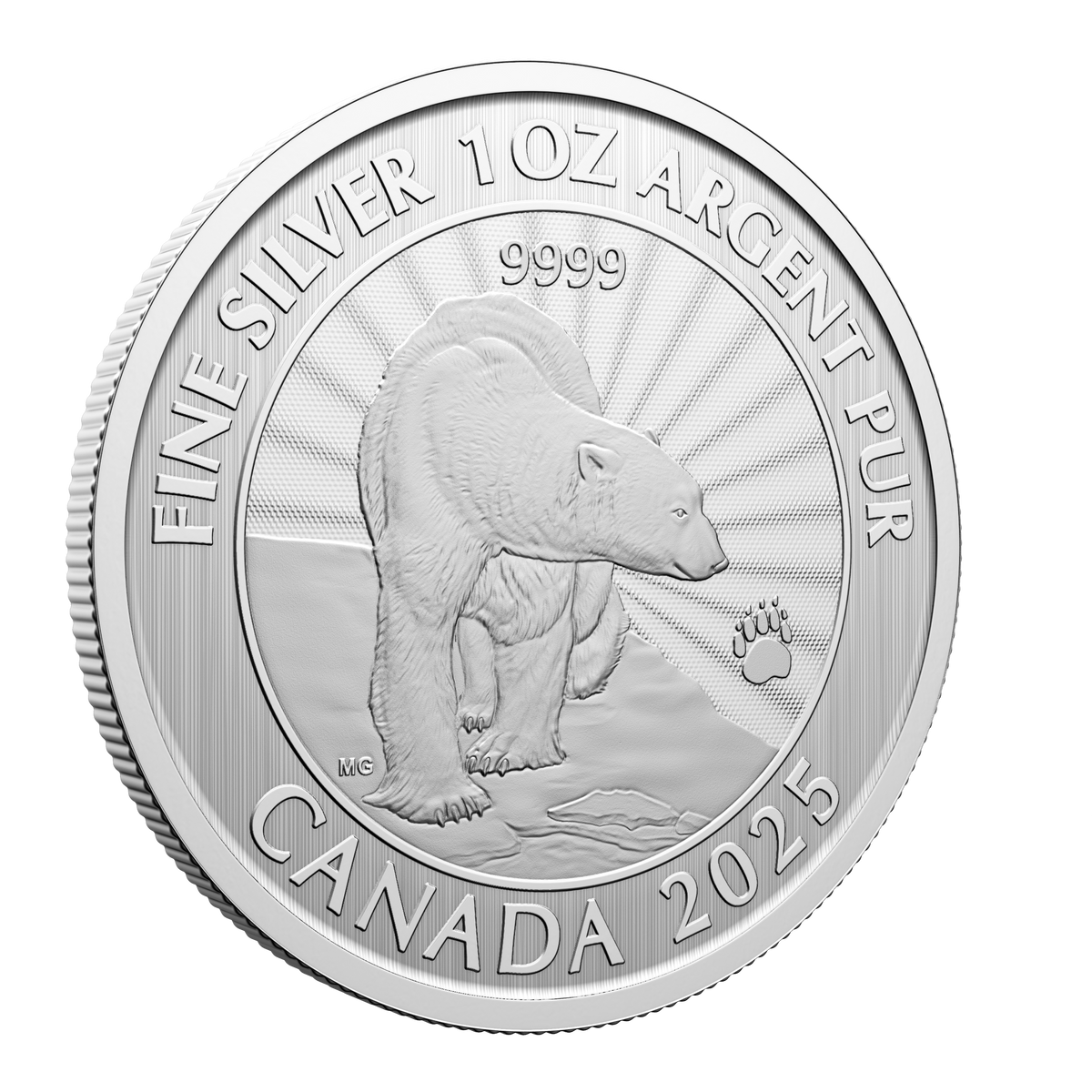 2025 Canada $5 First Strikes: The Majestic Polar Bears Premium Bullion Pure Silver (No Tax)