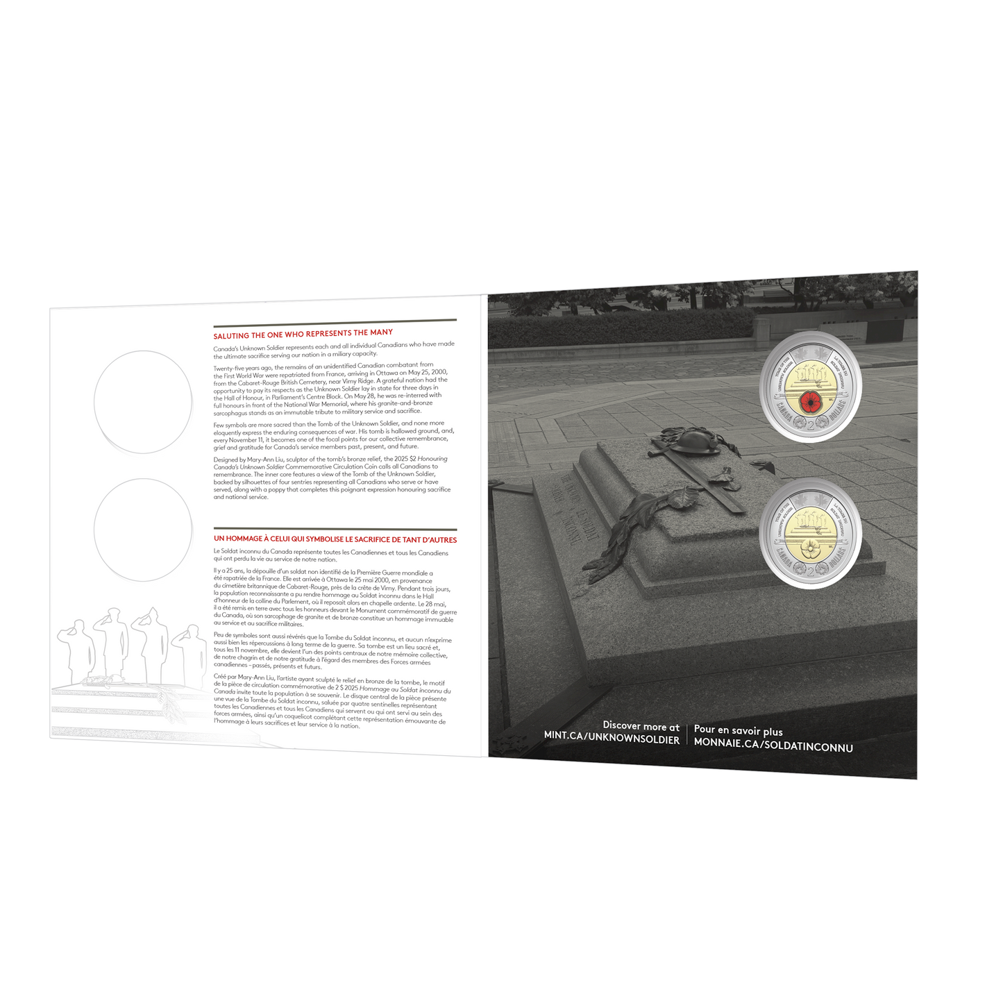 2025 Honouring Canada's Unknown Soldier Commemorative Collector Keepsake