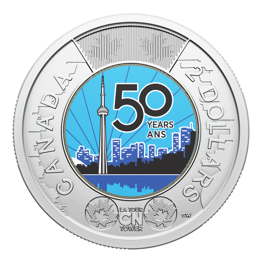 2026 Coloured CN Tower Canada Two Dollar Brilliant Uncirculated (MS63)
