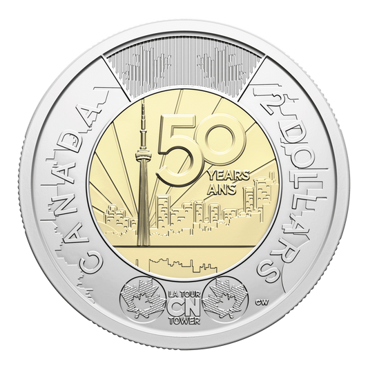2026 Uncoloured CN Tower Canada Two Dollar Brilliant Uncirculated (MS63)
