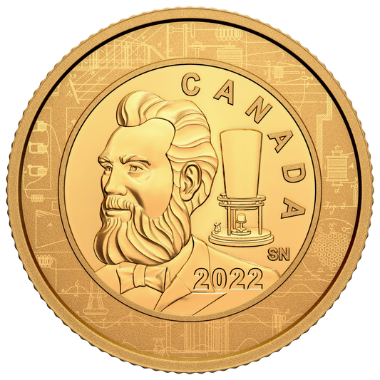 2022 Canada $100 Great Inventor - Alexander Graham Bell 1/4oz Pure Gold (No Tax)