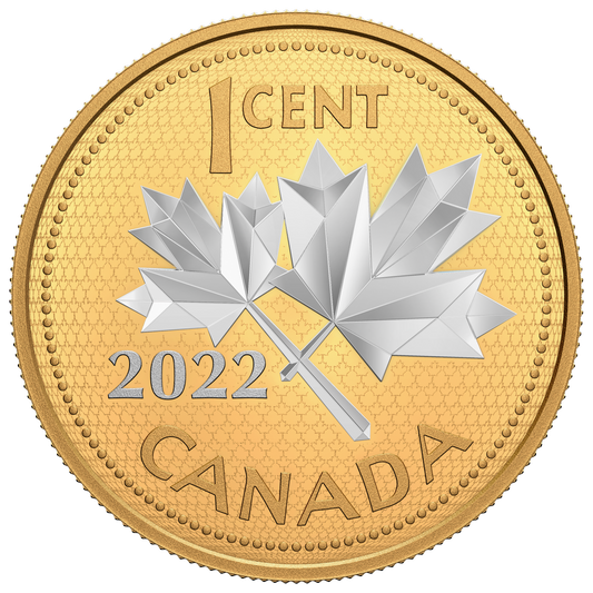 2022 Canada 1-cent 10th Anniversary of the Farewell to the Penny 5oz. Silver (No Tax)