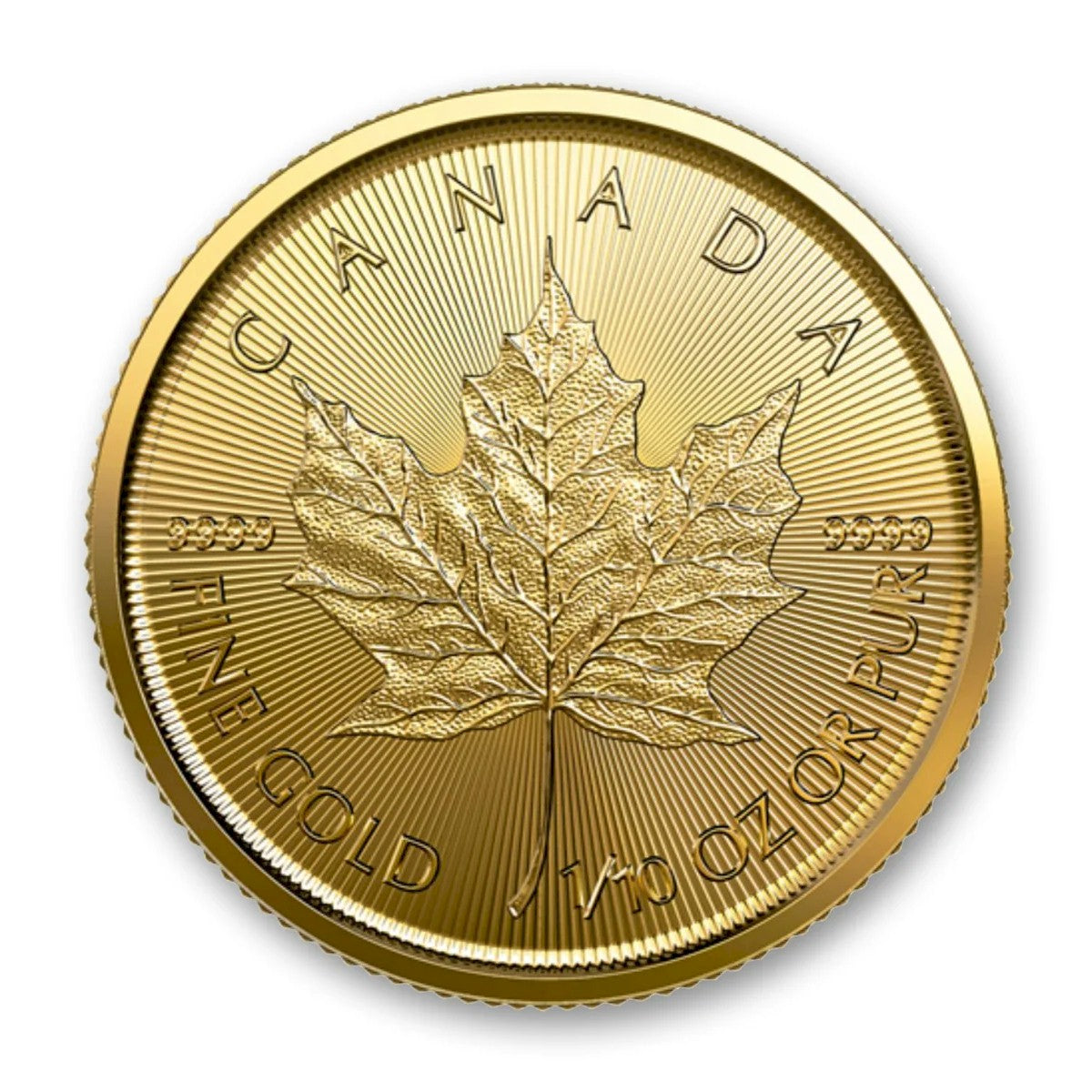 2022 Canada $5 Treasured Maple Leaf - Year of the Tiger 1/10oz. Pure Gold (No Tax)