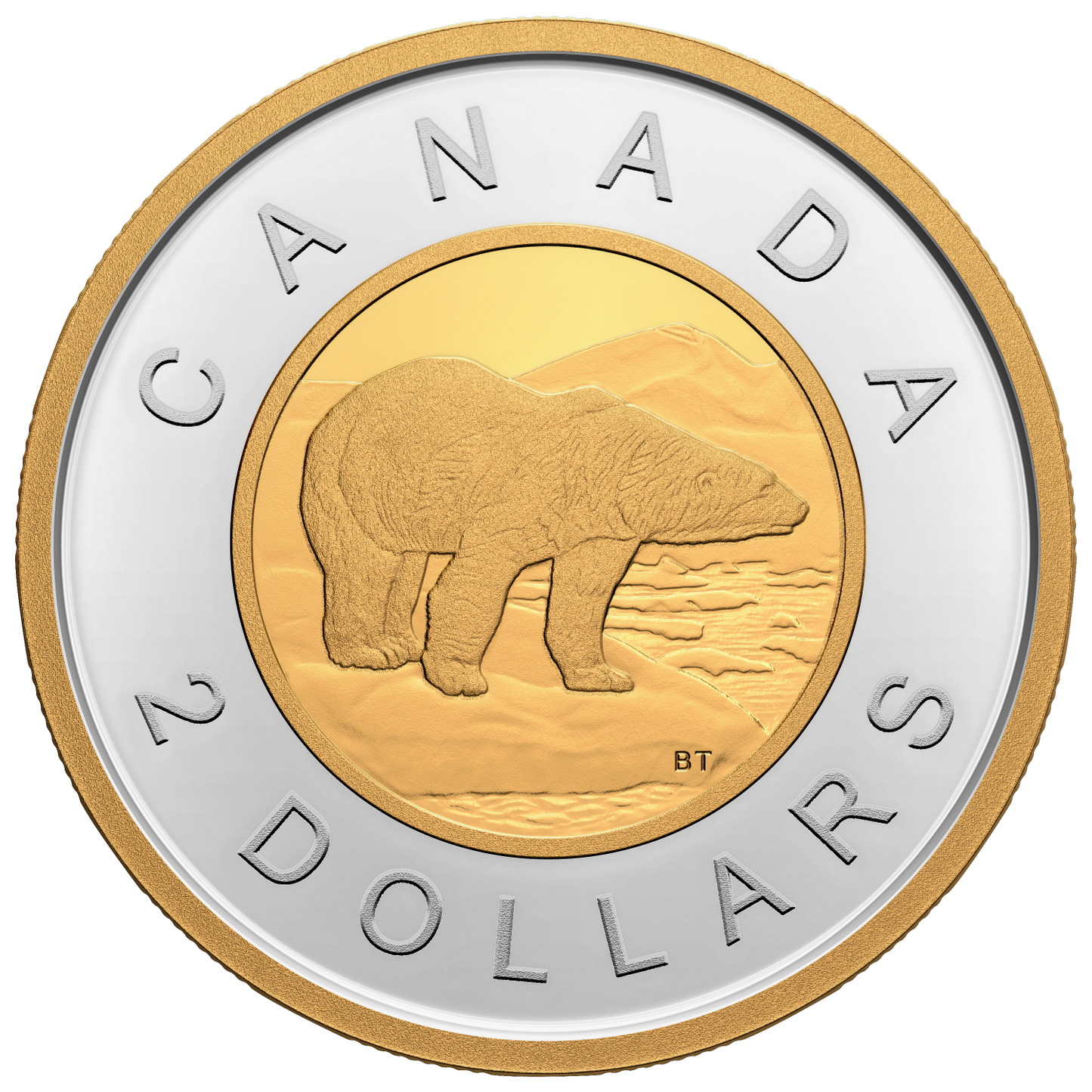 2022 Canada Two Dollar Gold Plated Silver Proof (No Tax)