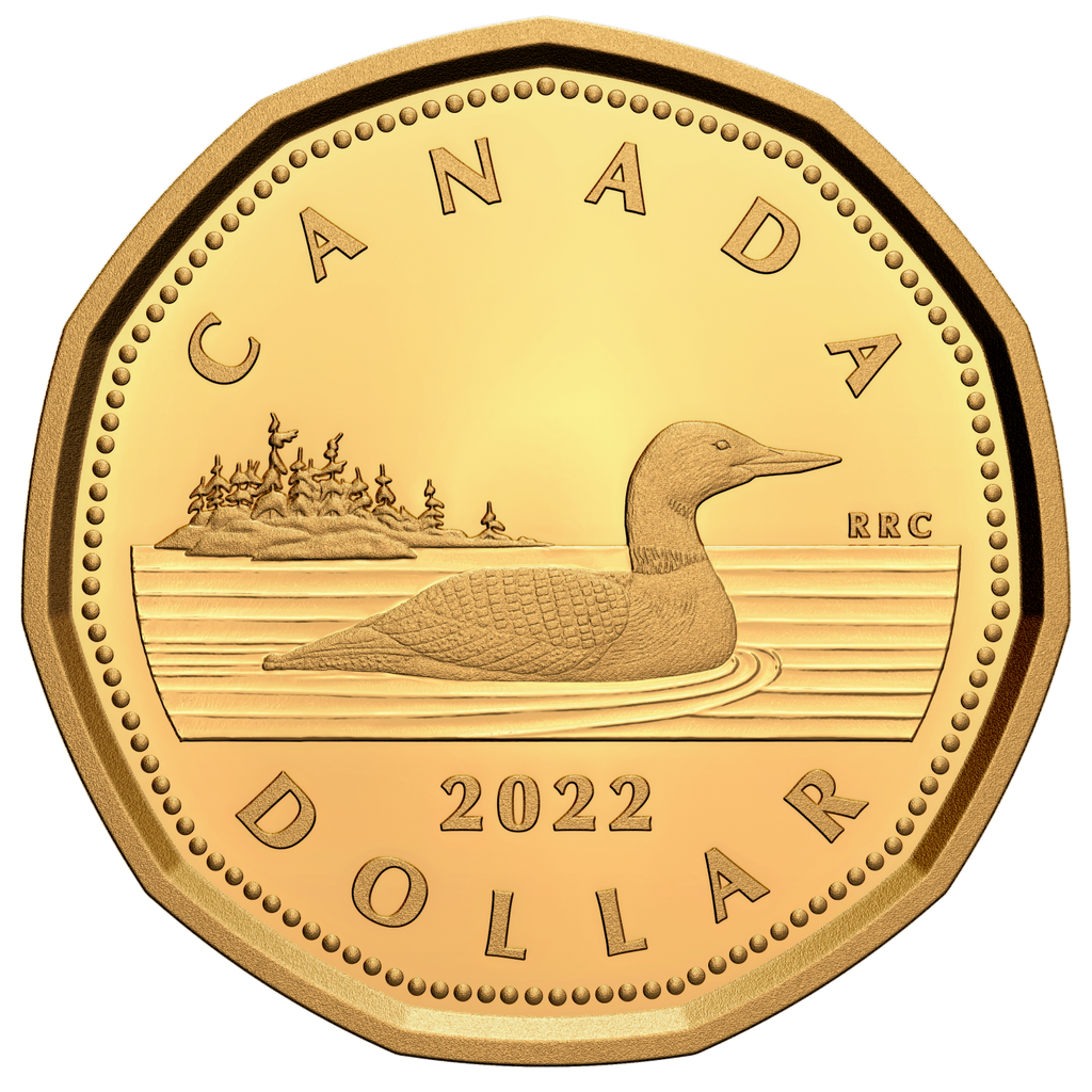 2022 Canada Loon Dollar Gold Plated Silver Proof (No Tax)