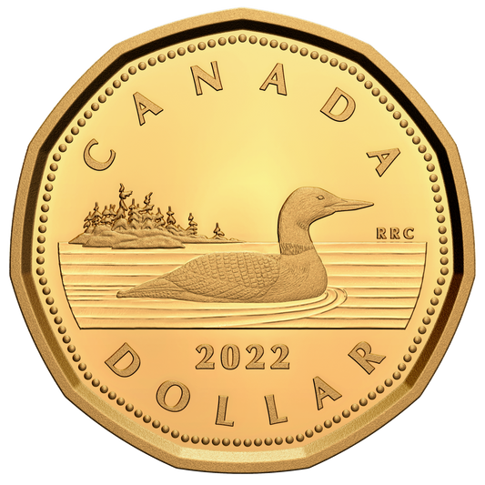 2022 Canada Loon Dollar Gold Plated Silver Proof (No Tax)