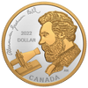 2022 Canada Alexander Graham Bell Gold Plated Silver Dollar in Square Capsule (No Tax)