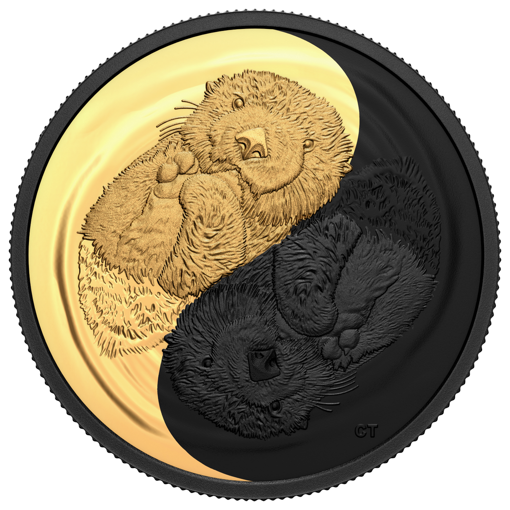 2022 Canada $20 Black and Gold: The Sea Otter Fine Silver (No Tax)