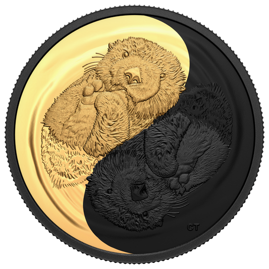 2022 Canada $20 Black and Gold: The Sea Otter Fine Silver (No Tax)