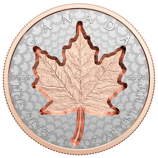 2022 Canada $20 Super Incuse 1oz. Rose Gold Plated Silver Maple Leaf (No Tax)