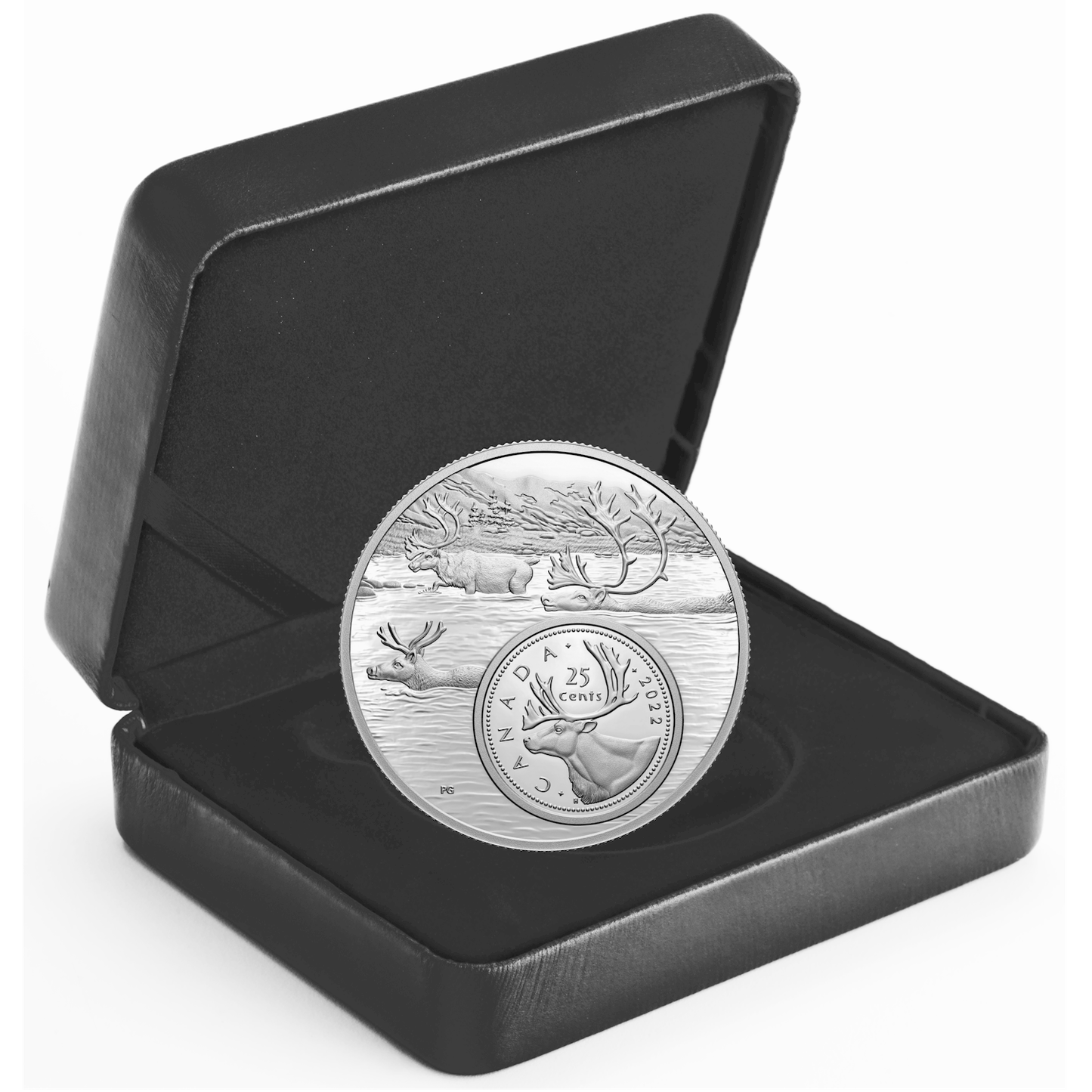 2022 Canada 25-cent The Bigger Picture: The Caribou 5oz Fine Silver (No Tax)