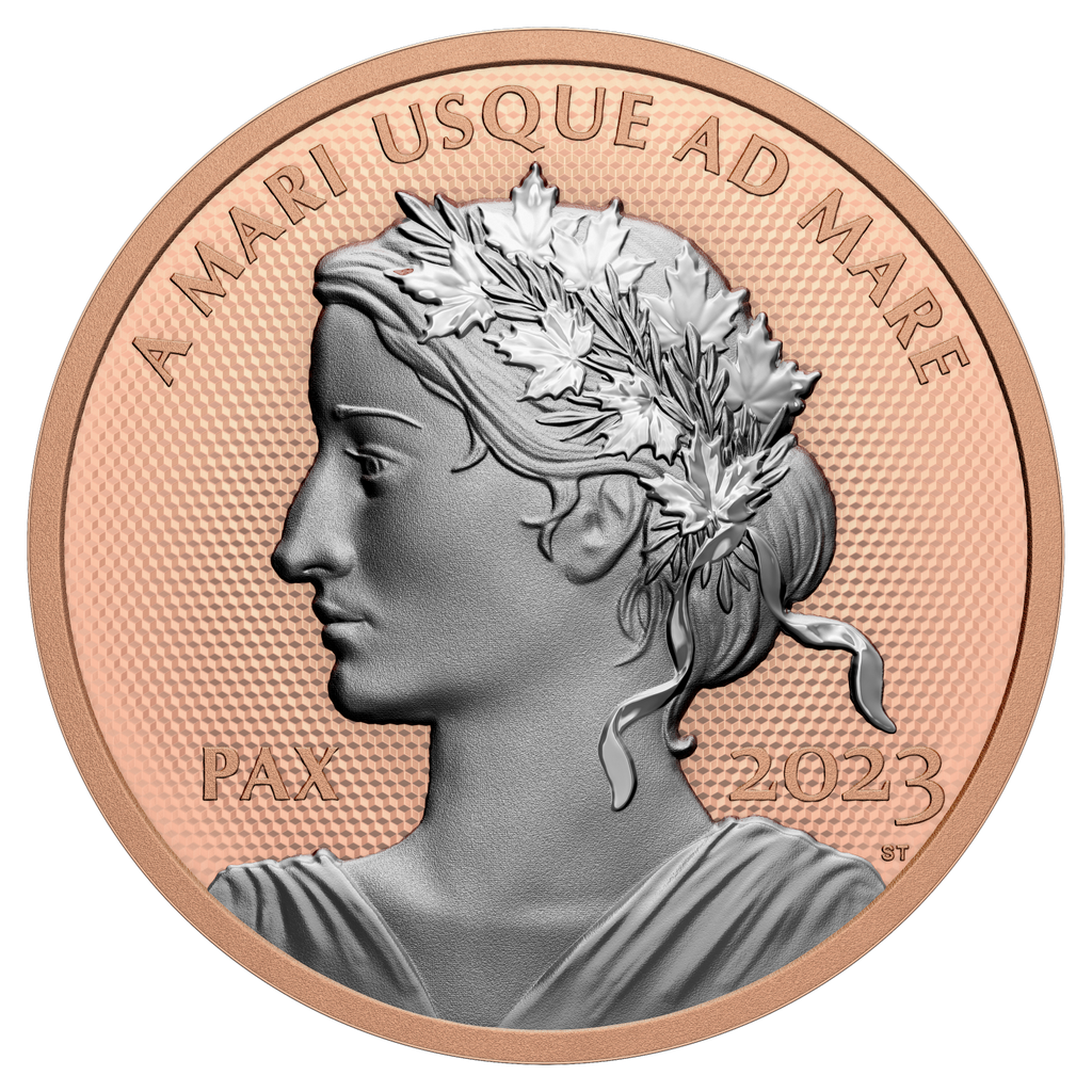 RDC 2023 Canada $1 Peace Dollar Rose Gold Plated Fine Silver (No Tax) scratched