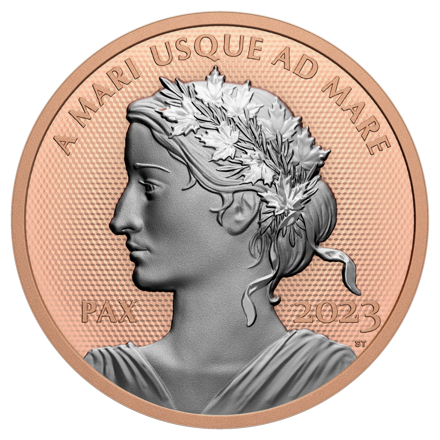 RDC 2023 Canada $1 Peace Dollar Rose Gold Plated Fine Silver (No Tax) scratched