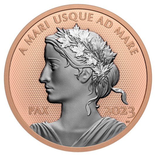 RDC 2023 Canada $1 Peace Dollar Rose Gold Plated Fine Silver (No Tax) scratched