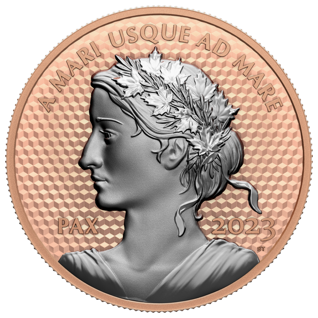 2023 Canada $50 Peace Dollar Rose Gold Plated Fine Silver (No Tax)