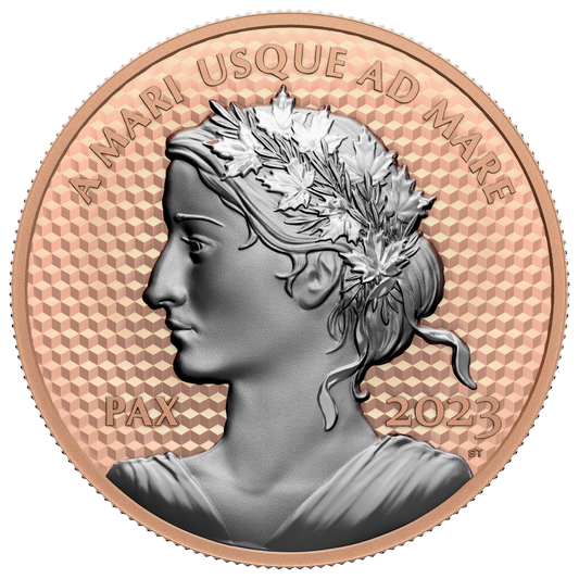 2023 Canada $50 Peace Dollar Rose Gold Plated Fine Silver (No Tax)