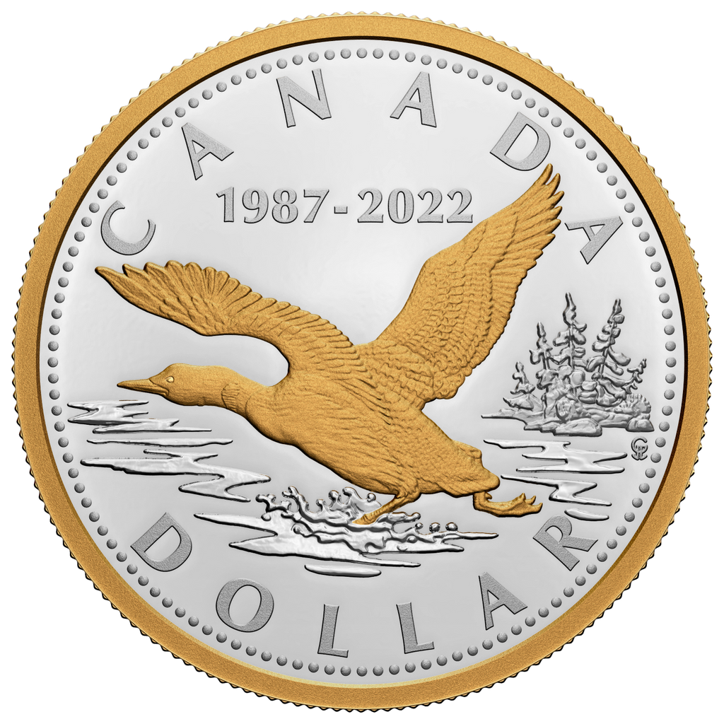 2022 Canada $1 35th Anniversary of the Loonie Renewed Silver Dollar (No Tax)