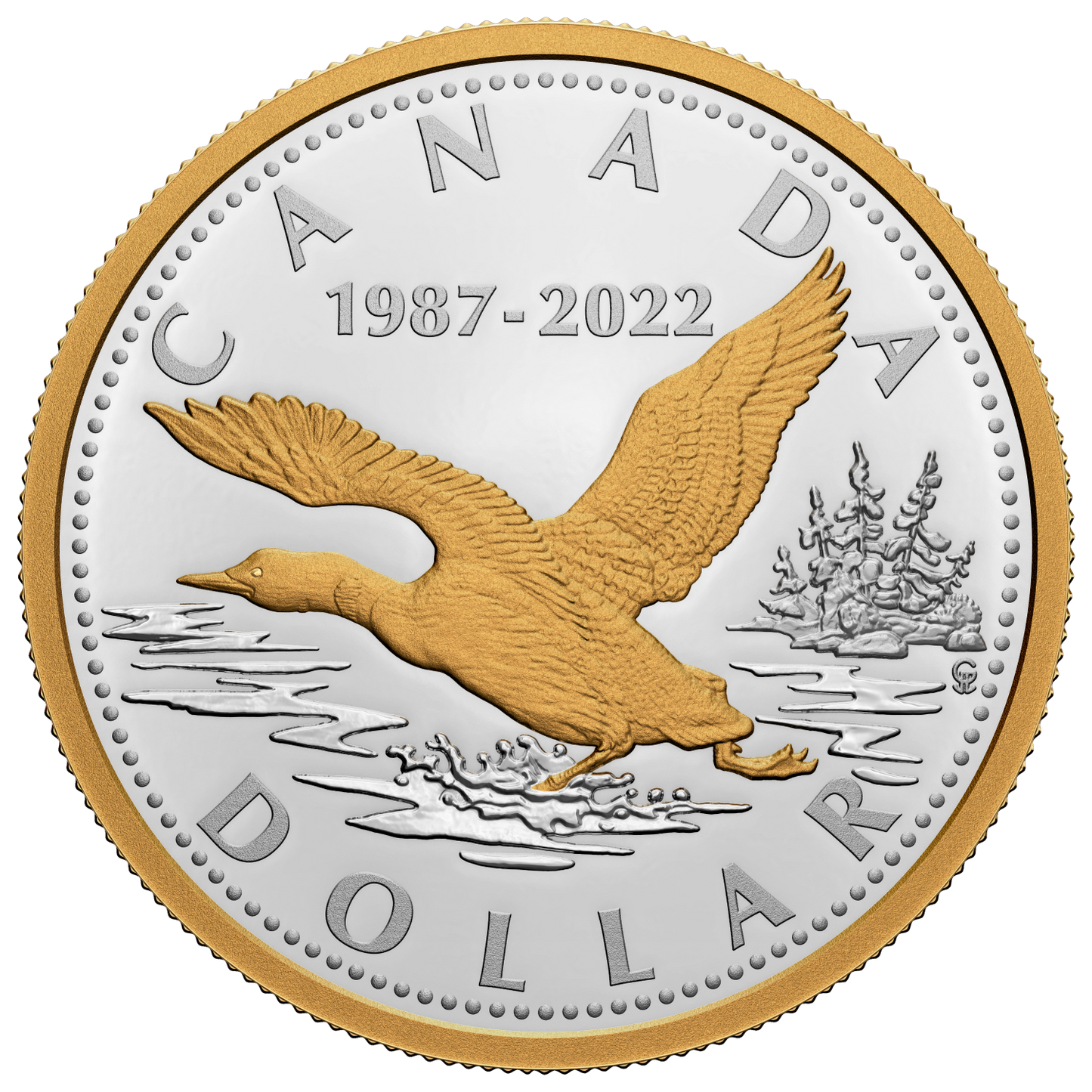 2022 Canada $1 35th Anniversary of the Loonie Renewed Silver Dollar (No Tax)