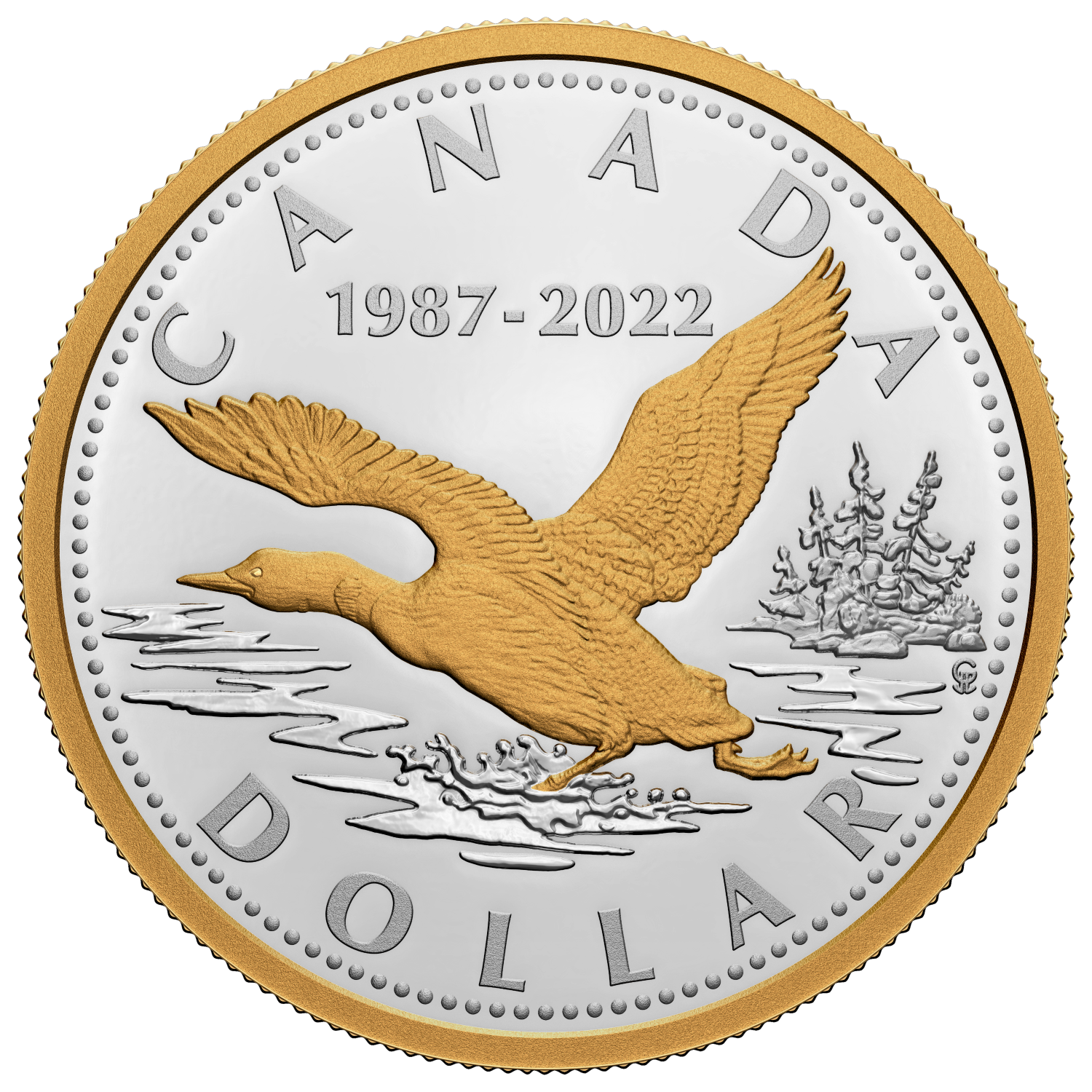 2022 Canada $1 35th Anniversary of the Loonie Renewed Silver