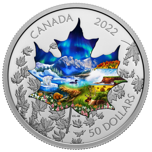 2022 $50 Canadian Collage Fine Silver Coin (No Tax)