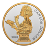 2023 Canada Kathleen Coleman Gold Plated Proof Silver Dollar in Square Capsule (No Tax)