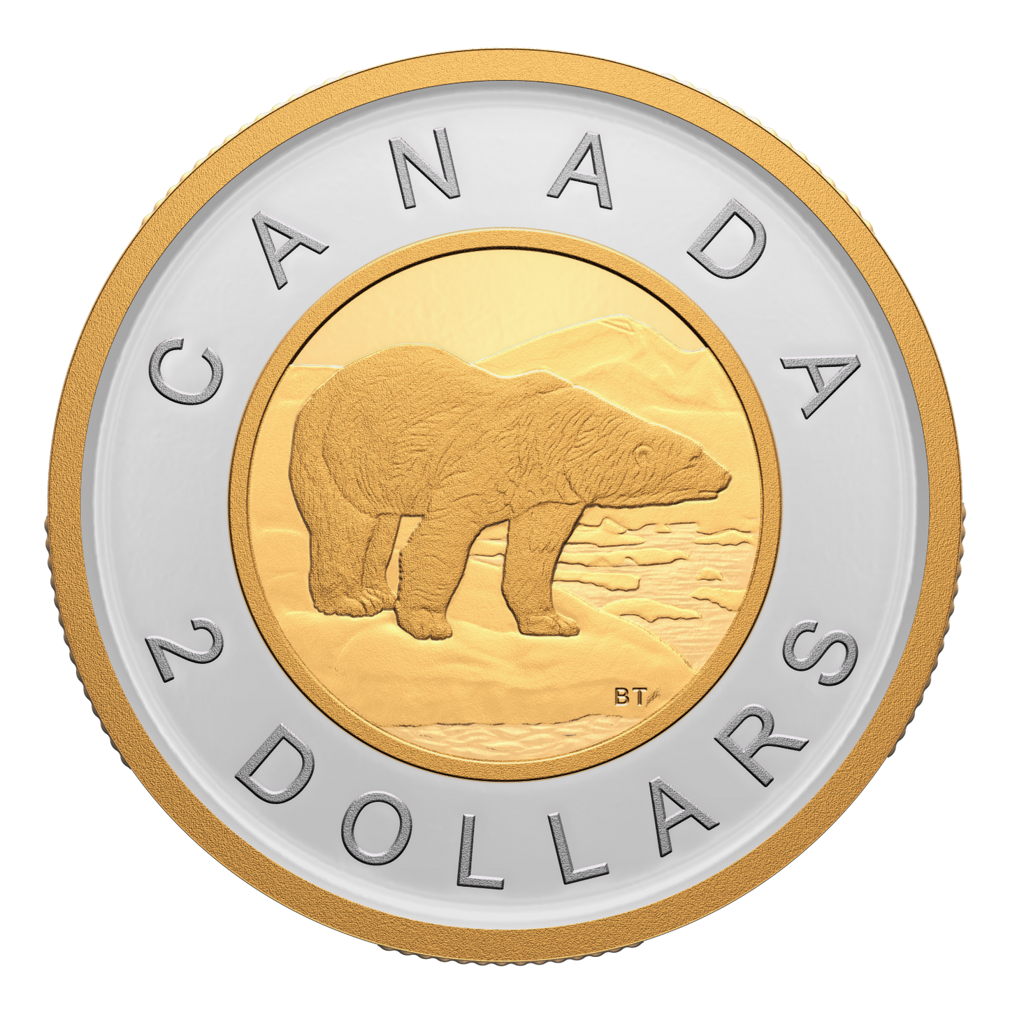 2023 Canada Two Dollar Gold Plated Silver Proof (No Tax)$