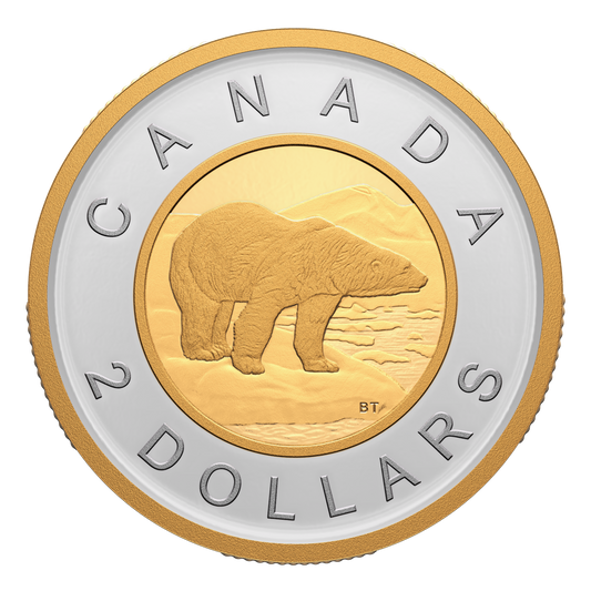 2023 Canada Two Dollar Gold Plated Silver Proof (No Tax)$
