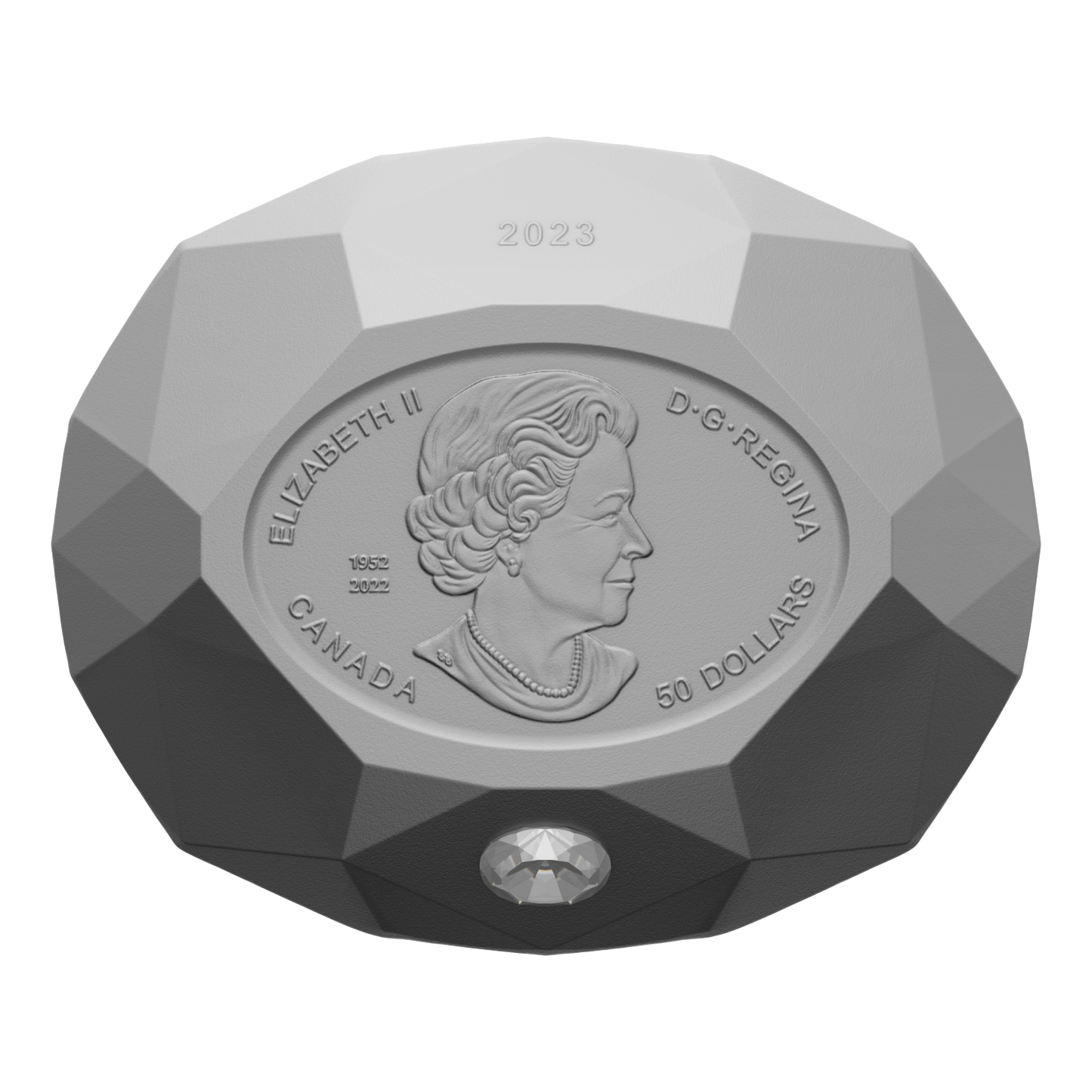 2023 Canada $50 Forevermark Black Label Oval Diamond-Shaped Fine Silver (No Tax)